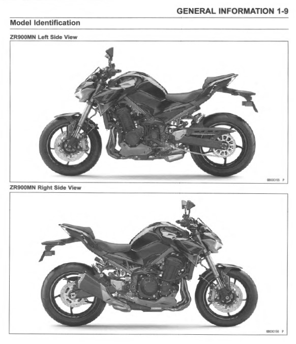 Manual De Serviço Kawasaki Z900 2020 a 2022