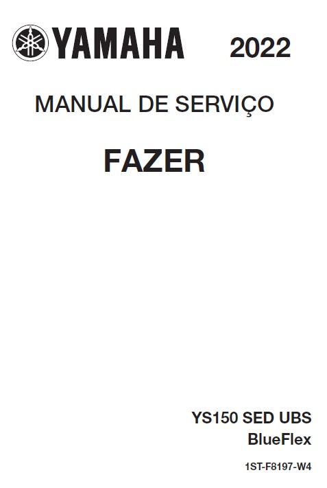 Manual De Serviço Yamaha Fazer 150 Blueflex 2022