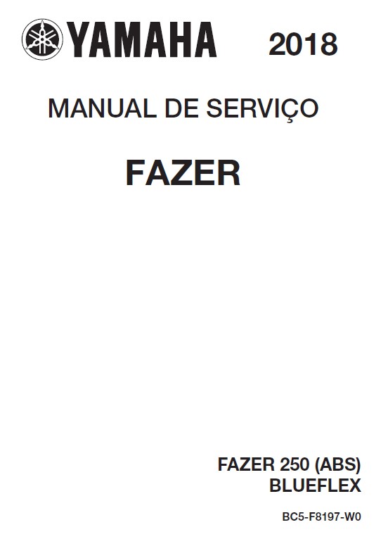 Manual De Serviço Yamaha Fazer 250 2018 Blueflex