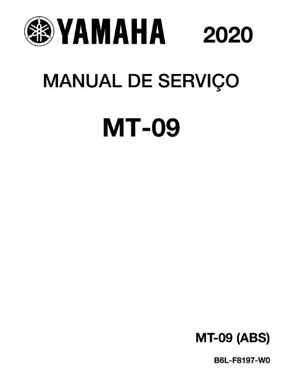 Manual De Serviço Yamaha MT-09 MT 09 ABS 2020