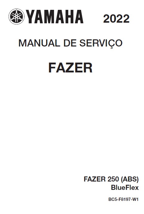 Manual De Serviço Yamaha Fazer 250 2022 Blueflex