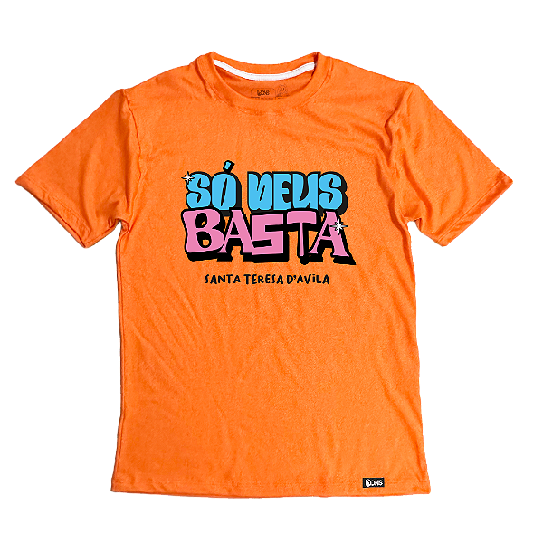 Camiseta Oversized usedons Só Deus Basta - Laranja ref 3183