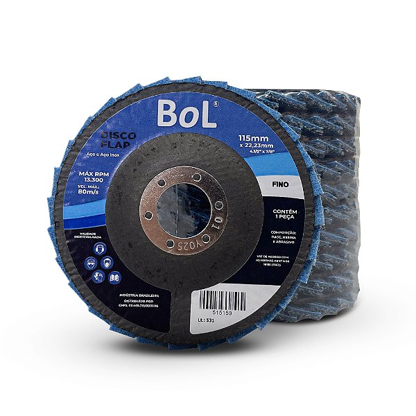 BT DISCO FLAP DE MANTA 115X22 BOL AZUL FINO