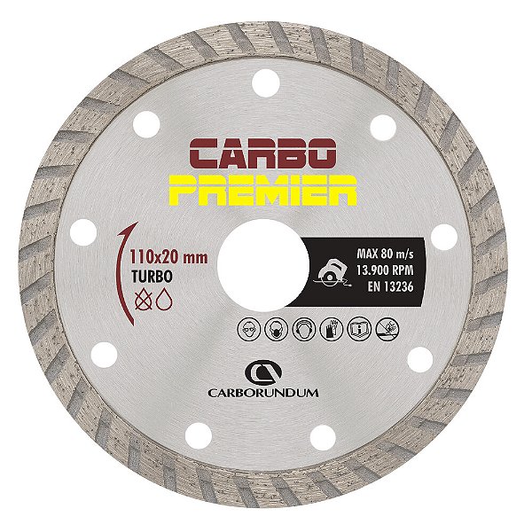 Disco de Corte Carbo Premier Turbo Diamantado 110 x 25,4 mm