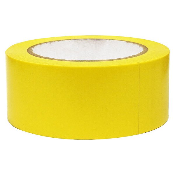 Fita PVC Amarela para Demarcação de Solo e Sinalização 48 x 30 m