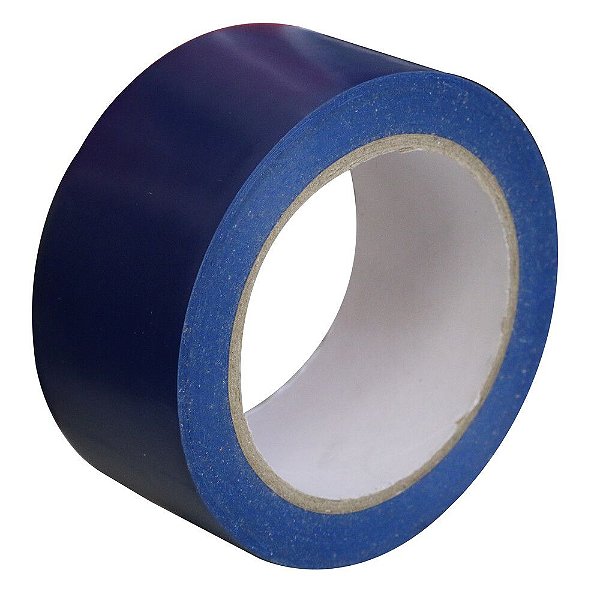 Fita PVC Azul para Demarcação de Solo e Sinalização 48 x 30 m