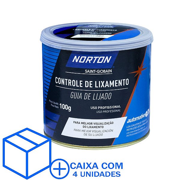 Caixa com 4 Controle de Lixamento Norton 100 g