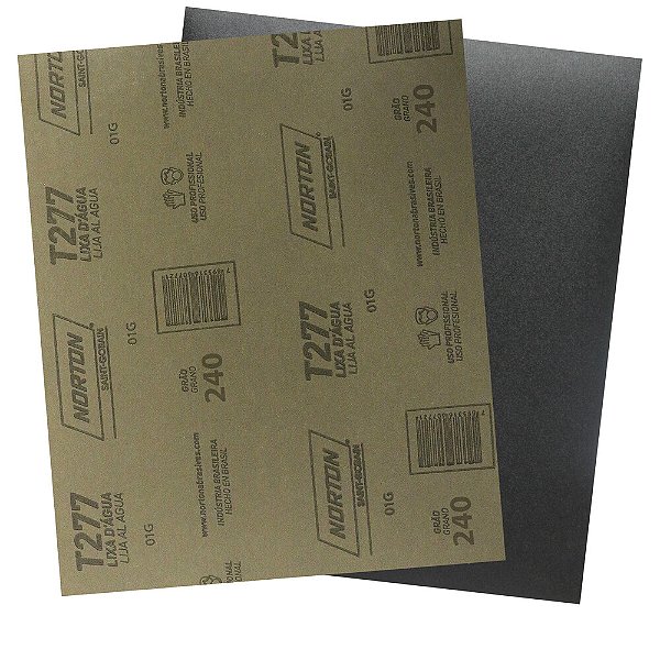 Folha de Lixa D'Água T277 Grão 240 230 x 280 mm
