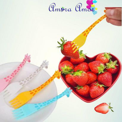 Kit C/ 8 Garfinhos Para Fruta girafa