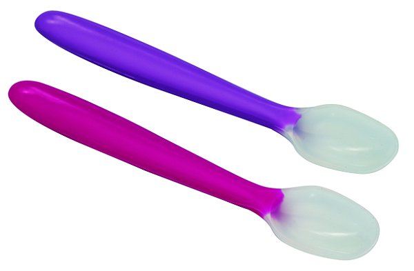 Kit Colheres Silicone Flexíveis Kababy