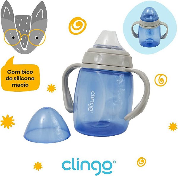 Copo Alca E Bico Silicone Colors Clingo
