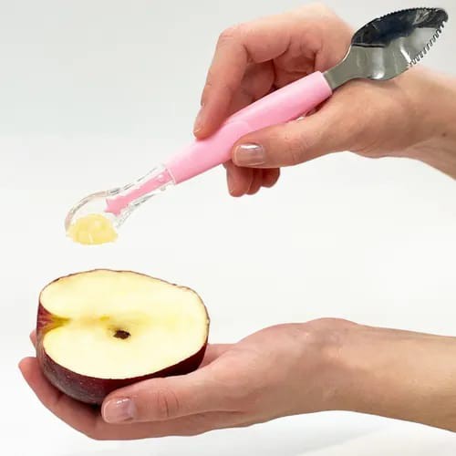 Colher 2 Em 1 Rosa Para Raspar - Buba