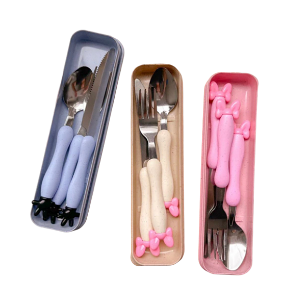 Kit Talheres Inox Com Estojo Disney