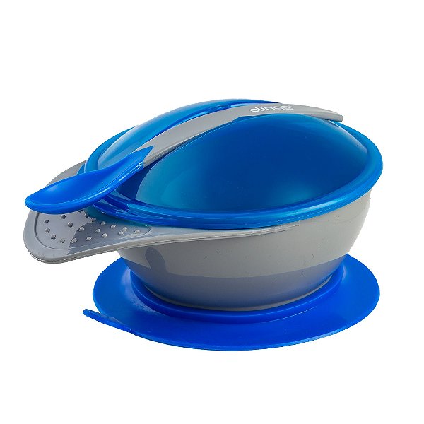 Prato/Bowl com sucção e colher  Clingo