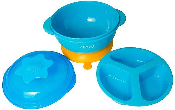 Prato/Bowl com Divisórias e  Sucção