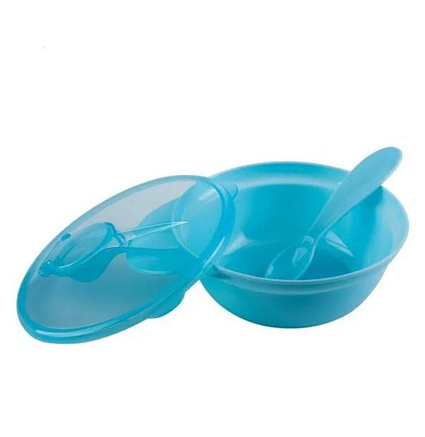 Prato/Bowl Com Tampa E Colher