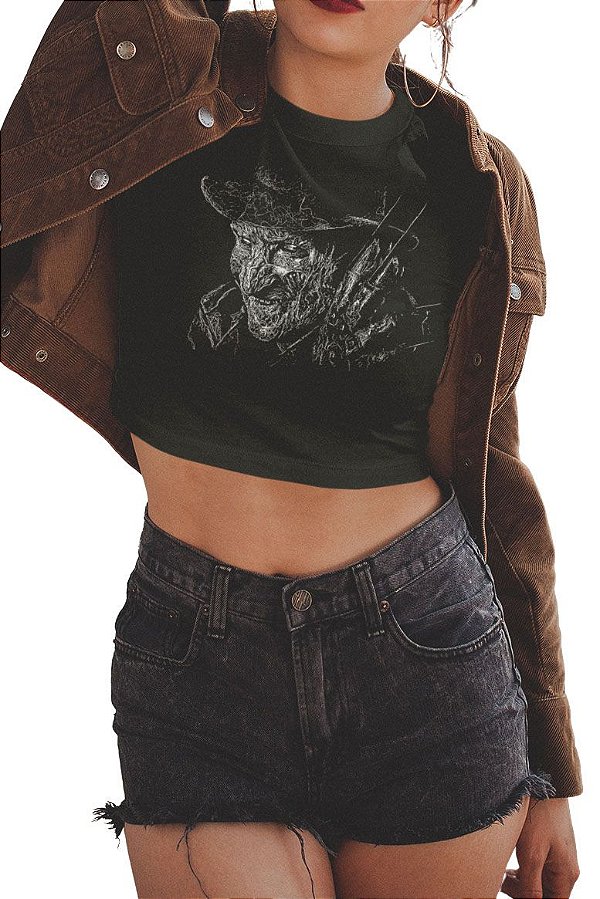Blusa Cropped Filme Freddy Krueger