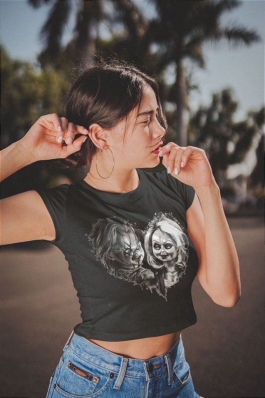 Blusa Cropped Chucky & Tiffany Filme