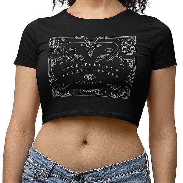 Blusa Cropped Alternativo Tabuleiro de Ouija