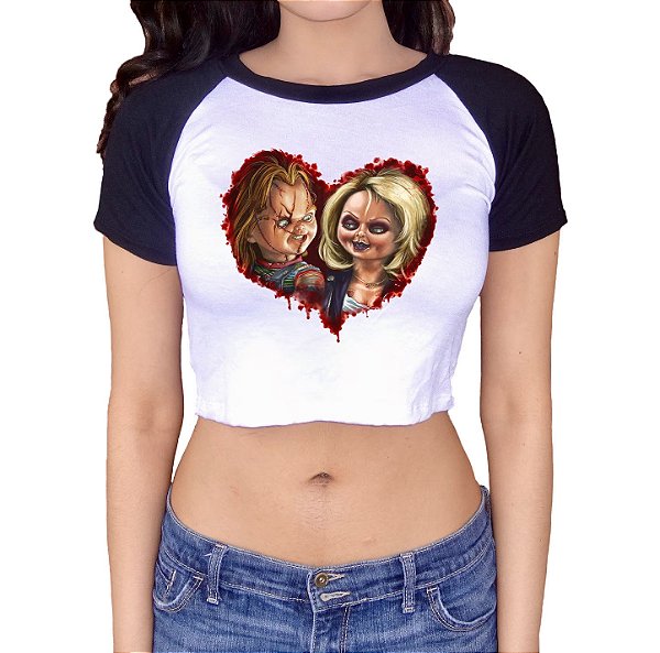 Cropped Raglan - Chucky & Tiffany