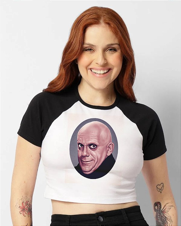 Cropped Raglan - Família Addams - Tio Fester