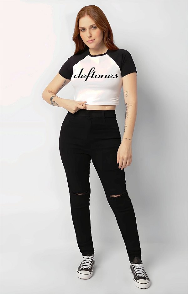 Cropped Raglan Deftones Logo