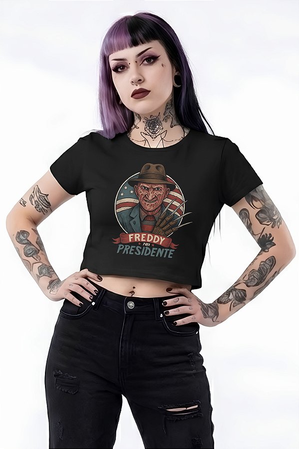 Blusa Cropped Freddy Para Presidente