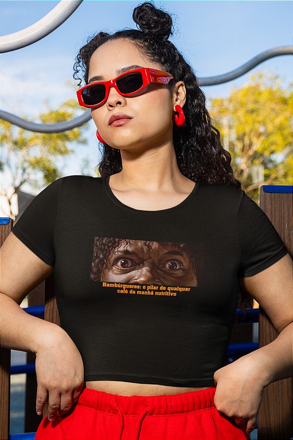 Pulp Fiction Blusa Cropped - Coleção Janelas da Alma