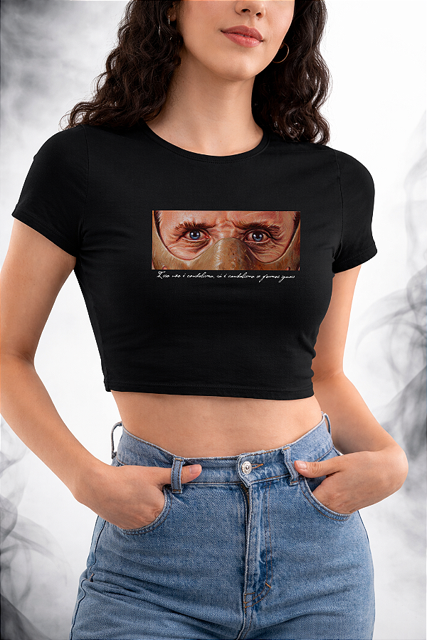 Blusa Cropped Hannibal Lecter - Coleção Janelas da Alma