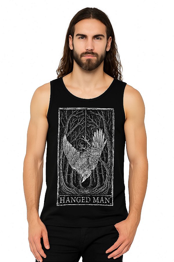 Camiseta Regata TAROT - Arcano Maior HANGED MAN - O Enforcado - Corvo