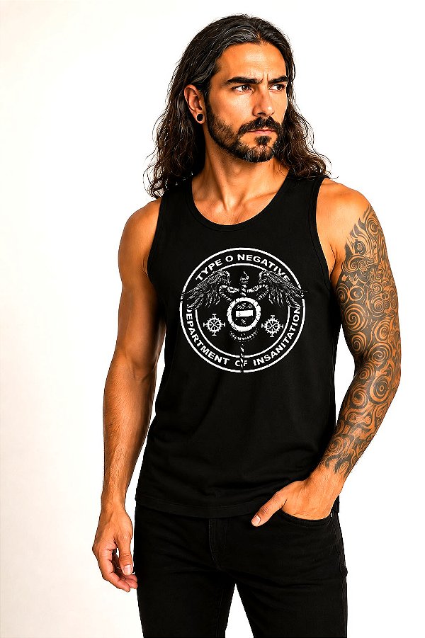 Camiseta Regata Masculina Type O Negative Department Of Insanitation Metal Gótico