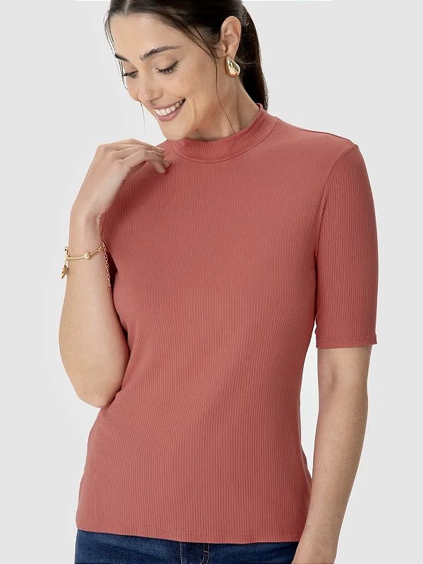 Blusa Gola Manga Média Malwee