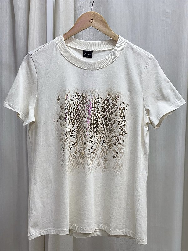 T-Shirt Brilho Off-White Enfim Malwee