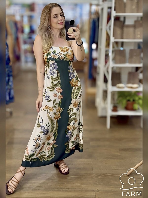Vestido Longo Natureza Verde Farm
