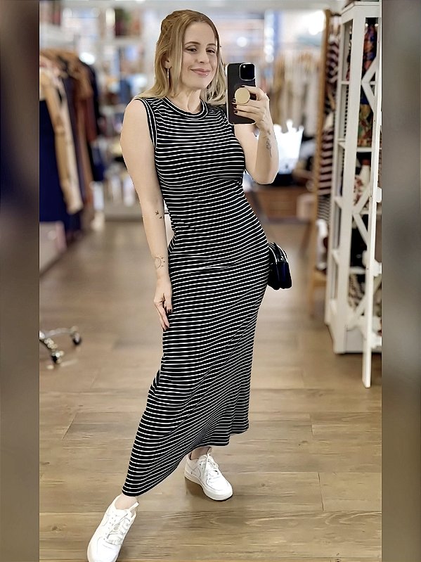 Vestido Listrado Cátia Modo