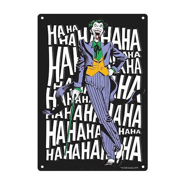 Placa De Parede - Joker Laugh - Alumínio