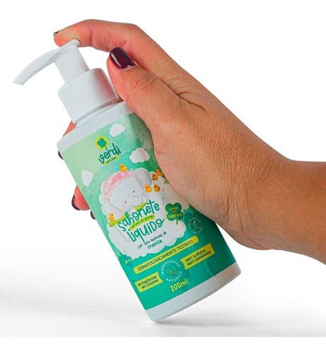 Sabonete Líquido e Shampoo 100% Natural Espuma de Vapor com Óleo Essencial de Menta