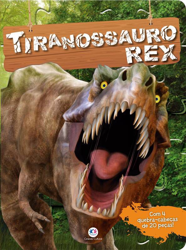 Quebra-cabeça com 20 peças - Tiranossauro Rex - Ciranda Cultural