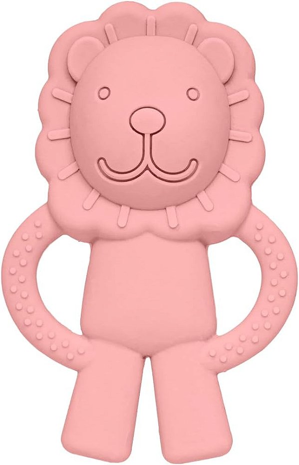 Mordedor em Silicone Leãozinho Rosa - Buba