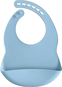 Babador em Silicone com Pega-Migalhas Azul - Buba