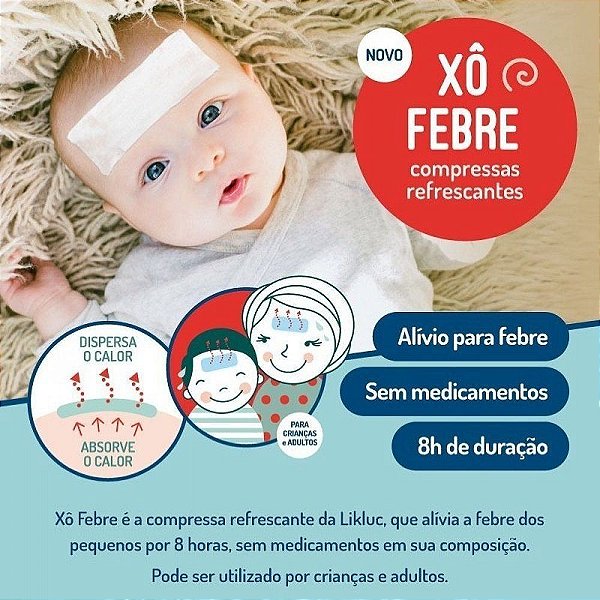 Xo Febre Compressa Adesiva em gel refrescante a base de agua - LicLuck