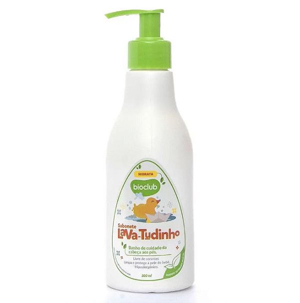 Sabonete Liquido Bebe Criança Lava Tudinho 300ml -  Bioclub