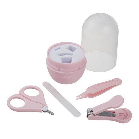 Kit Manicure para Bebes e Crianças Rosa - Clingo