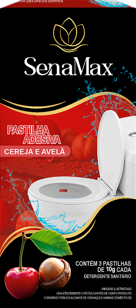 PASTILHA ADESIVA SENAMAX CEREJA E AVELA