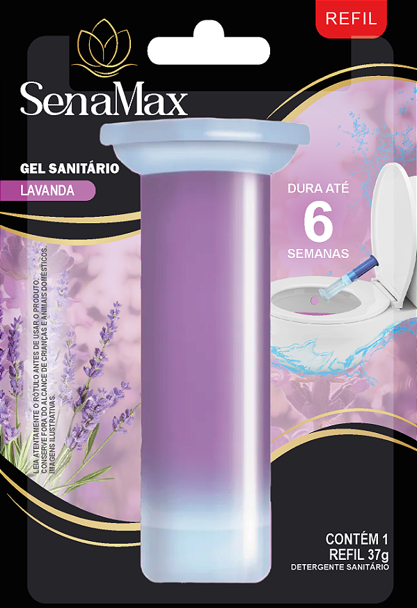 GEL SANITARIO SENAMAX 6 DOSES C/ APLICADOR LAVANDA