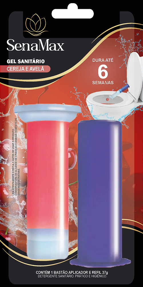 GEL SANITARIO SENAMAX REFIL 6 DOSES CEREJA E AVELA