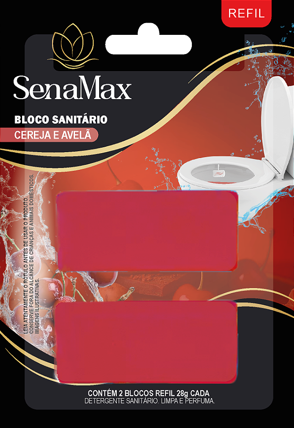 BLOCO SANITARIO C/ APARELHO SENAMAX CEREJA E AVELA