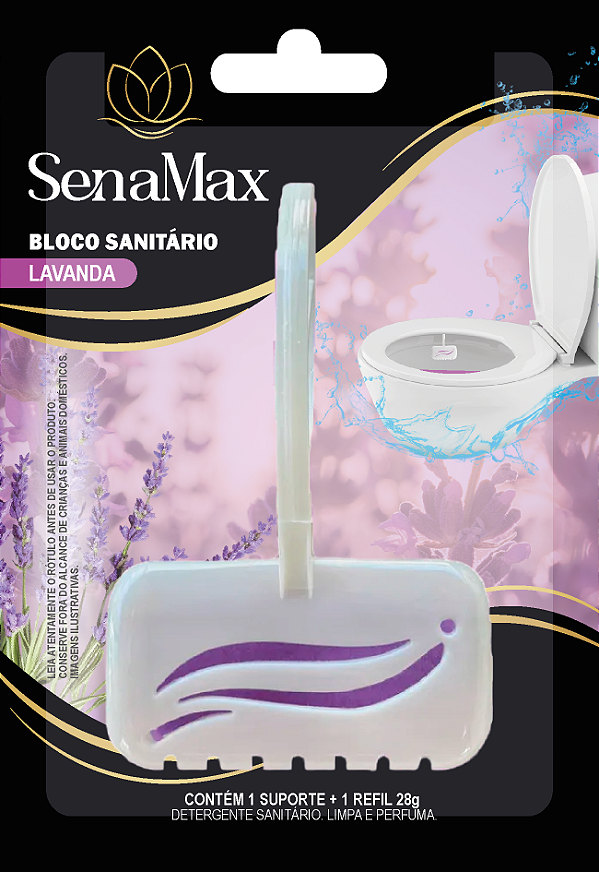 BLOCO SANITARIO REFIL C/2 SENAMAX LAVANDA