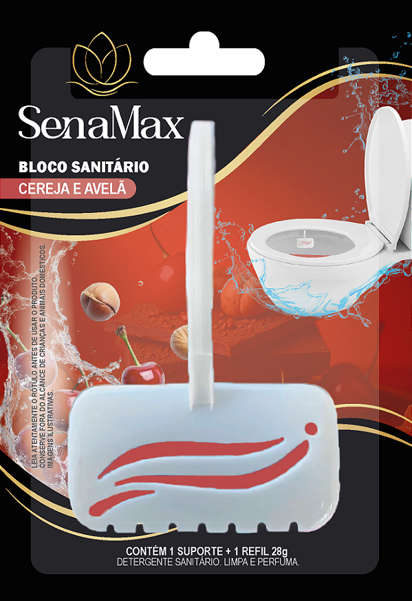 BLOCO SANITARIO REFIL C/2 SENAMAX CEREJA E AVELA