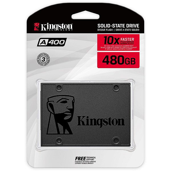 SSD Kingston Sa400s37/480g 480gb Preto